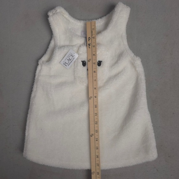The Children's Place Girls Sleeveless Polar Bear Faux Fur Dress Size 3T NWT - Picture 5 of 8